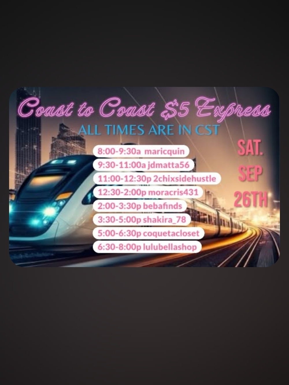 Coast to Coast $5 Express SHOW